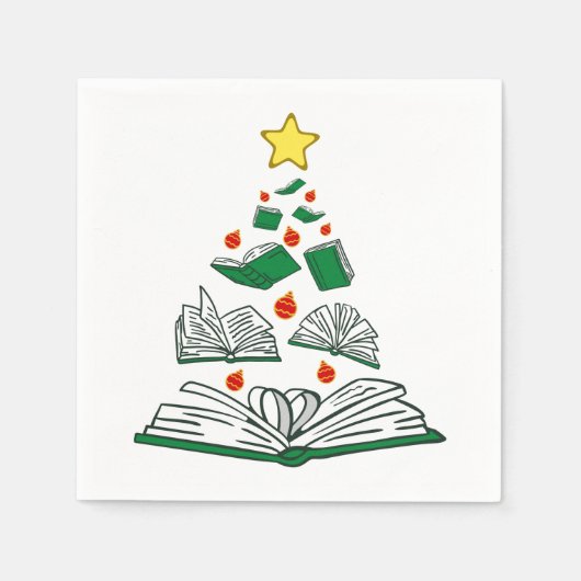 Serviette En Papier Arbre de Noël de la réservation III (Devant)