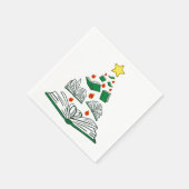 Serviette En Papier Arbre de Noël de la réservation III (Coin)