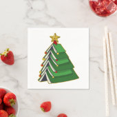 Serviette En Papier Arbre de Noël de la réservation IV (En situation)