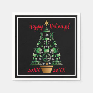 Serviette En Papier Arbre de Noël de l'avocat du procureur