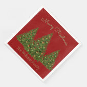 Serviette En Papier Arbre de Noël Décoré (Coin)