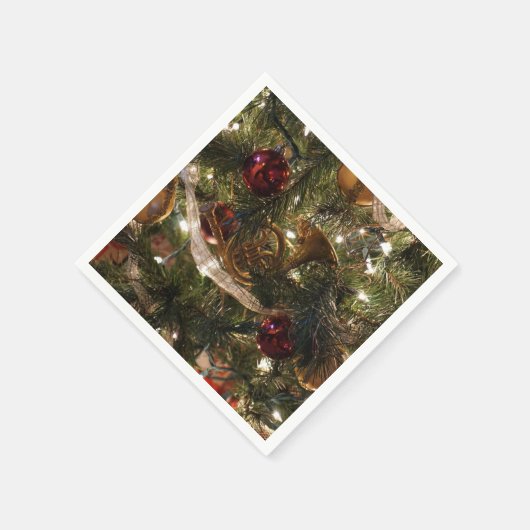 Serviette En Papier Arbre de Noël décoré (Coin)