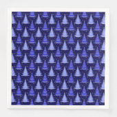 Serviette En Papier Arbre de Noël Design Motif bleu (Devant)