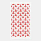 Serviette En Papier Arbre de Noël Design Motif rouge (Devant)