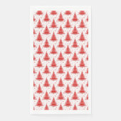 Serviette En Papier Arbre de Noël Design Motif rouge (Devant)