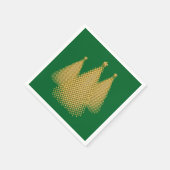 Serviette En Papier Arbre de Noël d'or (Coin)