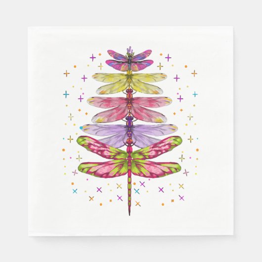 Serviette En Papier Arbre de Noël dragonfly (Devant)