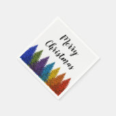 Serviette En Papier Arbre de Noël du Gay pride lesbien Rainbow (Coin)