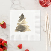 Serviette En Papier Arbre de Noël élégant Faux Argent (En situation)