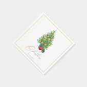 Serviette En Papier Arbre de Noël & Garland Fête Napkins (Coin)