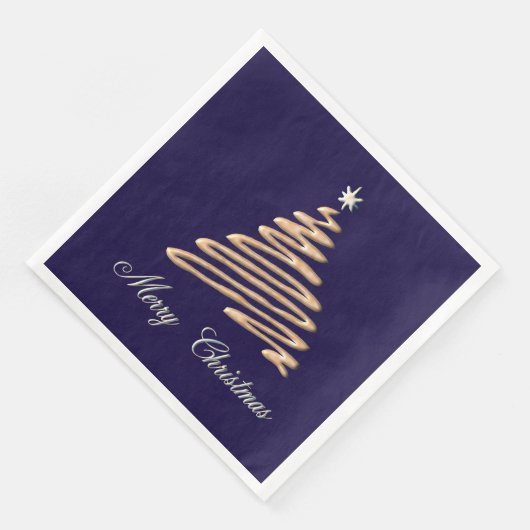 Serviette En Papier Arbre de Noël Gold (Coin)