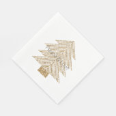 Serviette En Papier Arbre de Noël Gold Glitzy Parties scintillant (Coin)