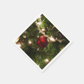 Serviette En Papier Arbre de Noël I Vacances Plutôt vert et rouge (Coin)