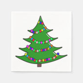 Serviette En Papier Arbre de Noël illustré mignon (Devant)