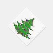 Serviette En Papier Arbre de Noël illustré mignon (Coin)