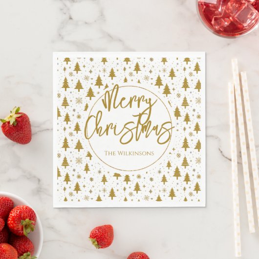Serviette En Papier Arbre de Noël minimal (En situation)