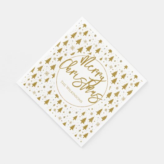 Serviette En Papier Arbre de Noël minimal (Coin)