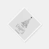 Serviette En Papier Arbre de Noël moderne Arbre de Noël Naples (Coin)