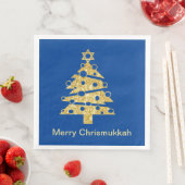 Serviette En Papier Arbre de Noël moderne Chrismukkah Papier Napkin (En situation)