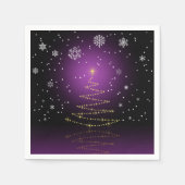 Serviette En Papier Arbre de Noël moderne et brillant (Devant)