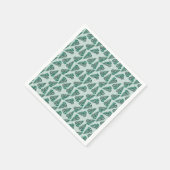 Serviette En Papier Arbre de Noël Motif Snowflakes vert (Coin)