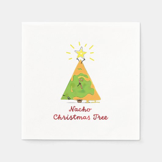 Serviette En Papier Arbre de Noël Nacho (Devant)