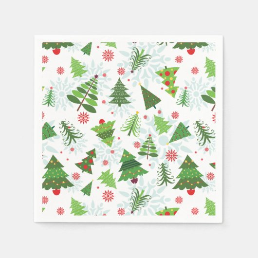 Serviette En Papier Arbre de Noël Papier imprimé Naples (Devant)