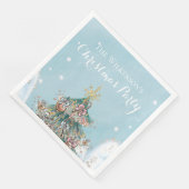 Serviette En Papier Arbre de Noël parties scintillant à la fête des Fê (Coin)