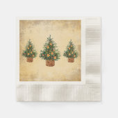 Serviette En Papier Arbre de Noël Pays traditionnel Simple (Devant)