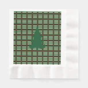 Serviette En Papier Arbre de Noël rayé