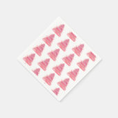 Serviette En Papier Arbre de Noël rose (Coin)