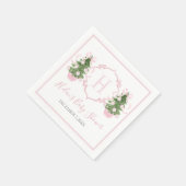 Serviette En Papier Arbre de Noël rose du sud (Coin)
