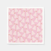 Serviette En Papier Arbre de Noël rose Motif (Devant)