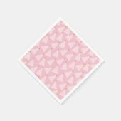 Serviette En Papier Arbre de Noël rose Motif (Coin)