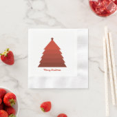 Serviette En Papier Arbre de Noël rouge Napkin (En situation)