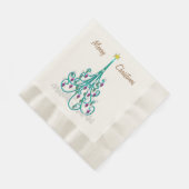 Serviette En Papier Arbre de Noël tourbillonnant (Coin)