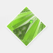 Serviette En Papier Arbre de Noël vert moderne avec étoile (Coin)