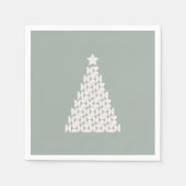 Serviette En Papier Arbre de Noël vert Sage (Devant)