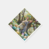 Serviette En Papier Arbre de Pâques avec lapin (Coin)