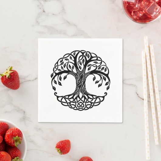 Serviette En Papier Arbre de vie celtique (En situation)