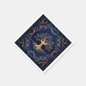 Serviette En Papier Arbre de vie coloré - Yggdrasil (Coin)