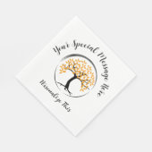 Serviette En Papier Arbre de vie dans un cercle de survivants (Coin)