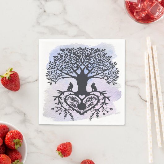 Serviette En Papier Arbre de vie d'art populaire (En situation)
