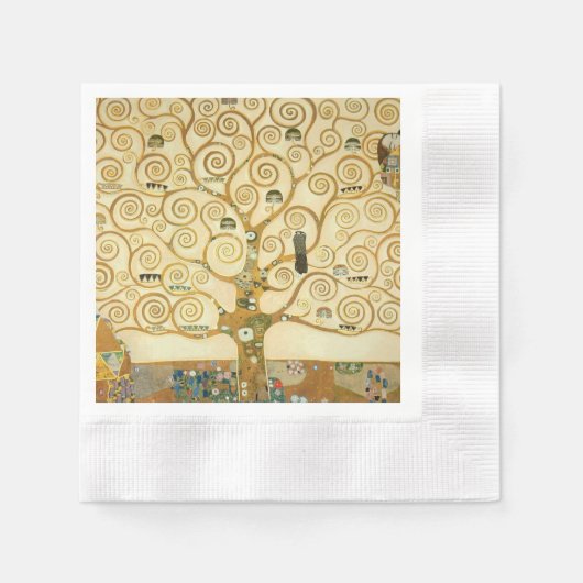 Serviette En Papier Arbre de vie de Gustav Klimt (Devant)