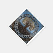 Serviette En Papier Arbre de vie - Dessin de Yggdrasil (Coin)