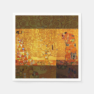 Serviette En Papier Arbre de vie Gustav Klimt Nouveau