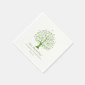 Serviette En Papier Arbre de vie, mariage élégant (Coin)