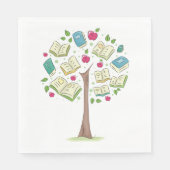 Serviette En Papier Arbre éducatif de connaissances avec des livres (Devant)