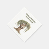Serviette En Papier Arbre effrayant d'Halloween (Coin)