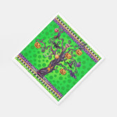 Serviette En Papier Arbre effrayant d'Halloween (Coin)